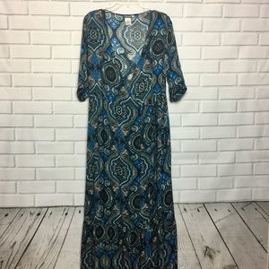 EARTHBOUND BOHO LUXE WRAP MAXI DRESS || XXL
